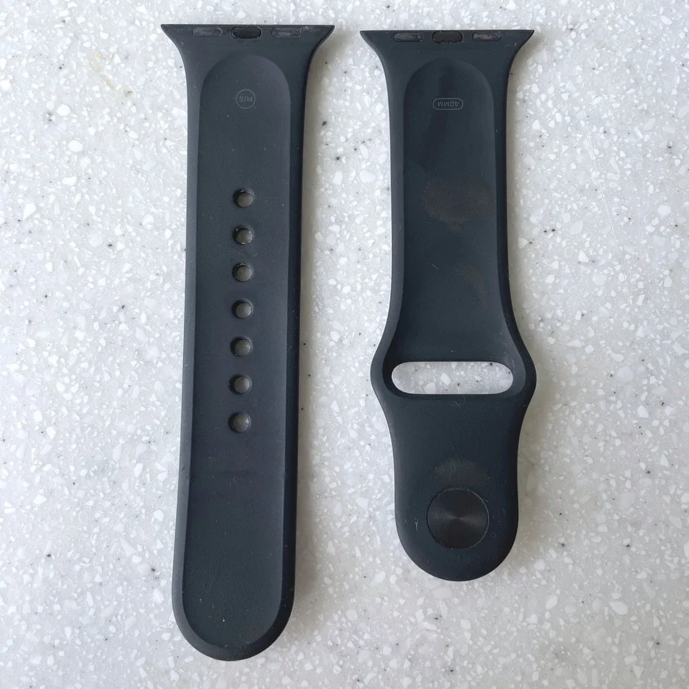 Apple Navy Blue Silicone Sport Watch Band Strap Large Fits 38mm 40mm & 41mm Case